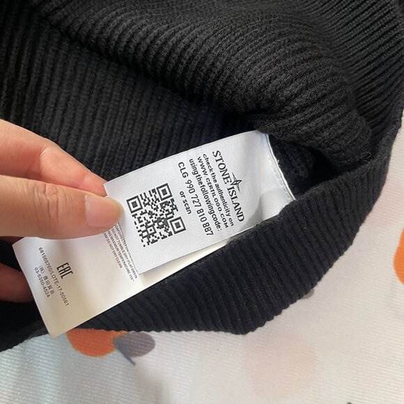 Stone Island Ribbed Cardigan in Black - Picture 5 of 8